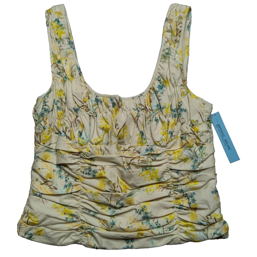 Antonio Melani Clementine Ruched Lined Sleeveless Top (Size‎ 10) NEW MSRP $119